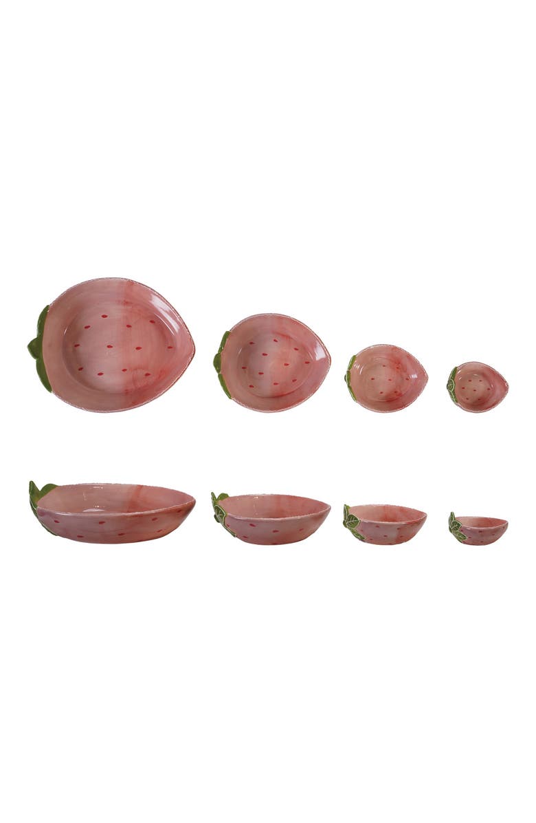 Storied Home Strawberry Shaped Nesting Bowls, Main, color,
