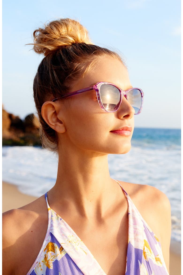 'Parker' 51mm Retro Sunglasses, Alternate, color, BLACK