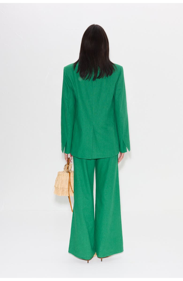 SIMONMILLER Oversized Lennox Linen Jacket, Alternate, color, Amazon Green