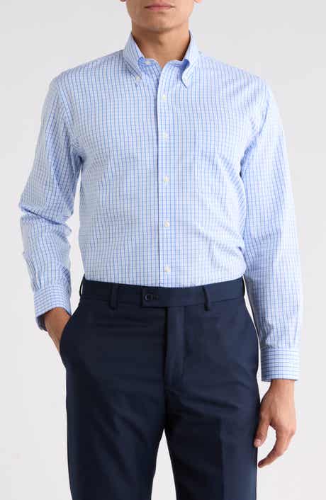 Regular Fit Non-Iron Plaid Cotton Dress Shirt