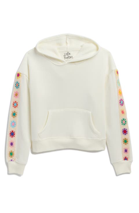 Kids' Crochet Trim Hoodie (Big Kid)