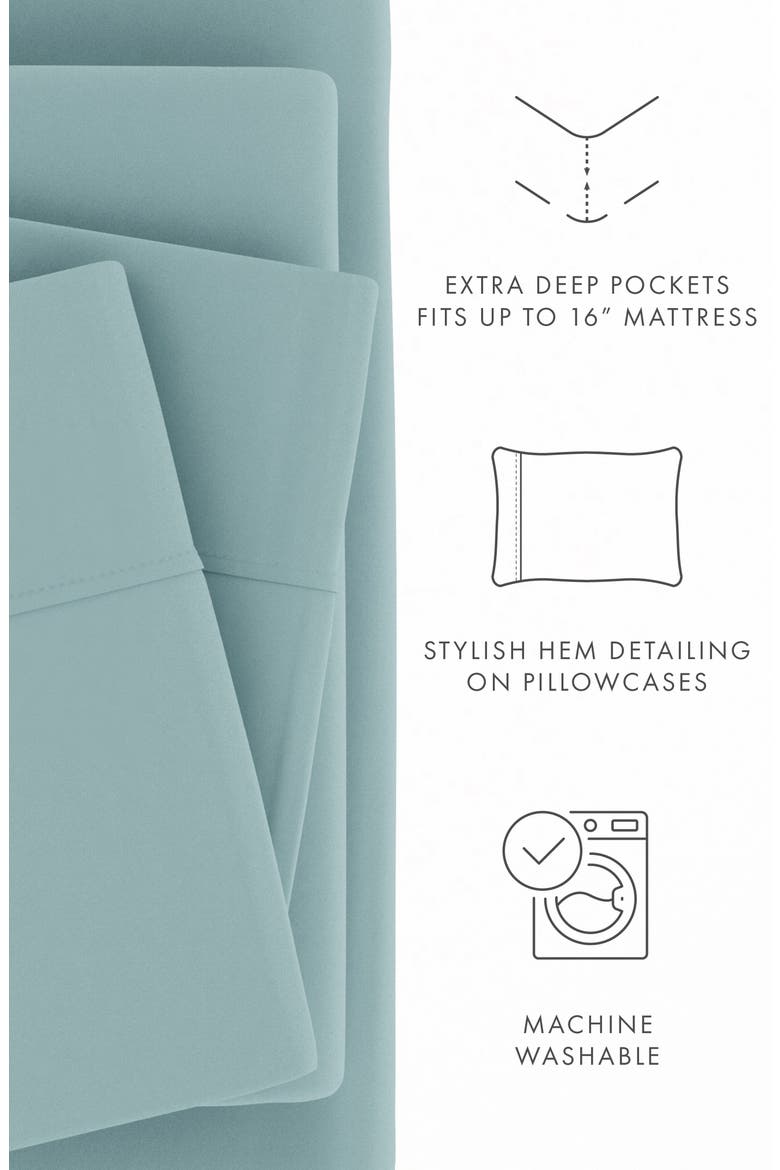 Premium Ultra Soft 4-Piece Bed Sheets Set, Alternate, color, OCEAN