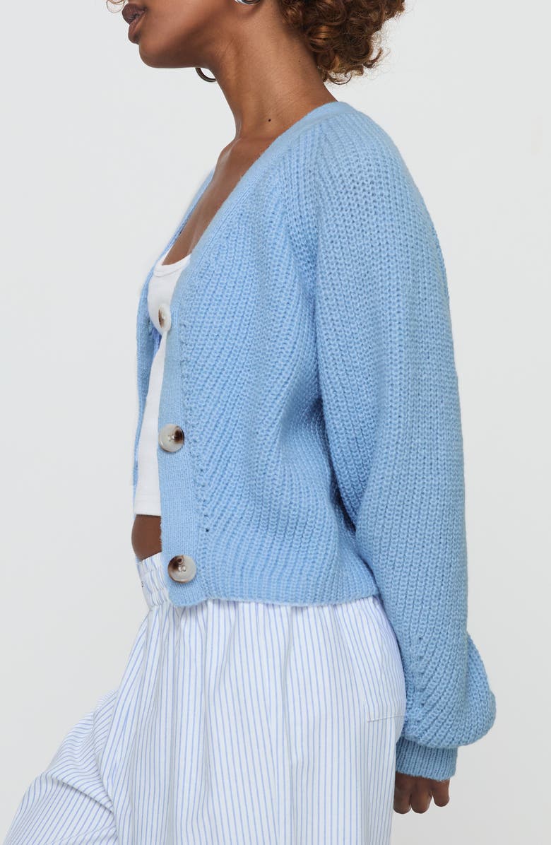 Princess Polly Leskie V-Neck Blouson Cardigan, Alternate, color, 