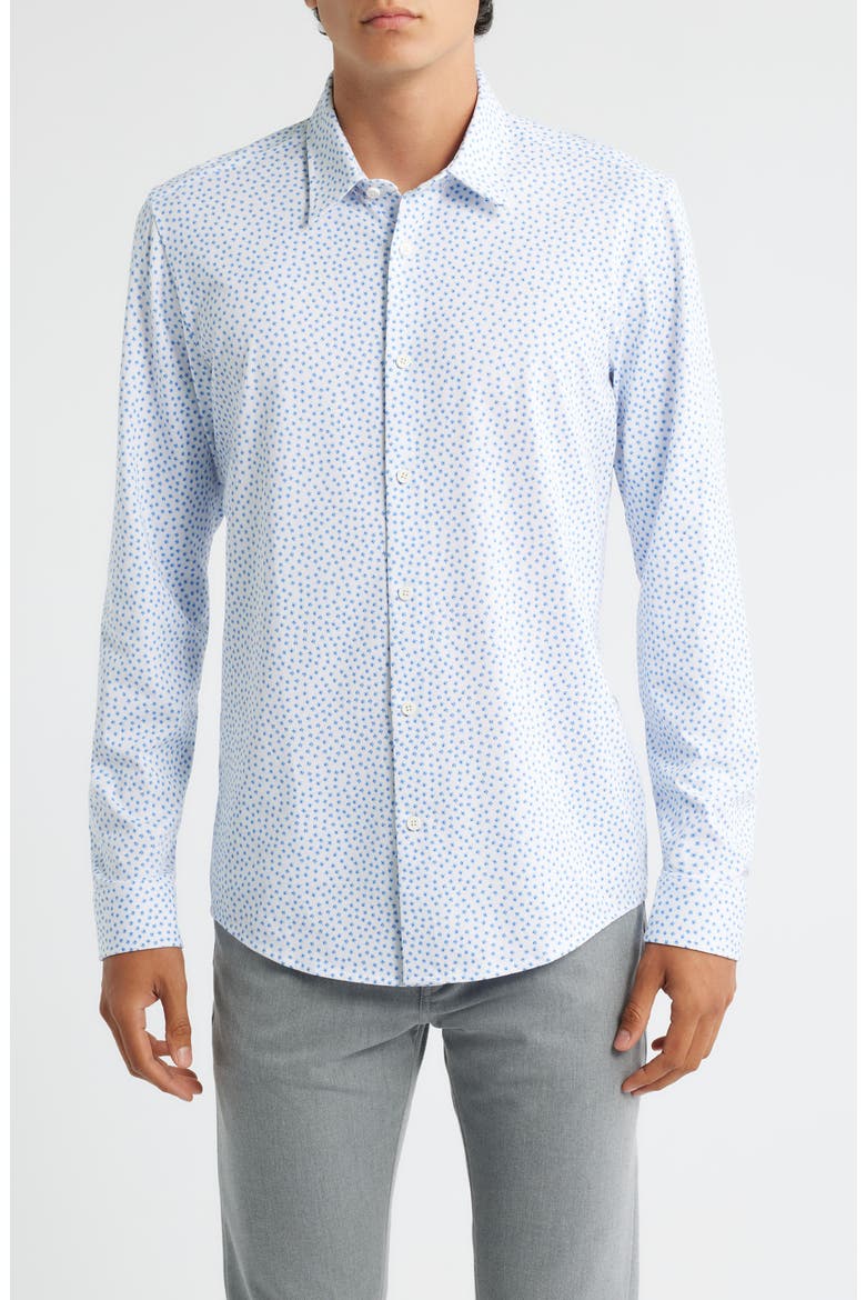 Roan Kent Slim Fit Button-Up Shirt, Main, color, LT PAST/BU