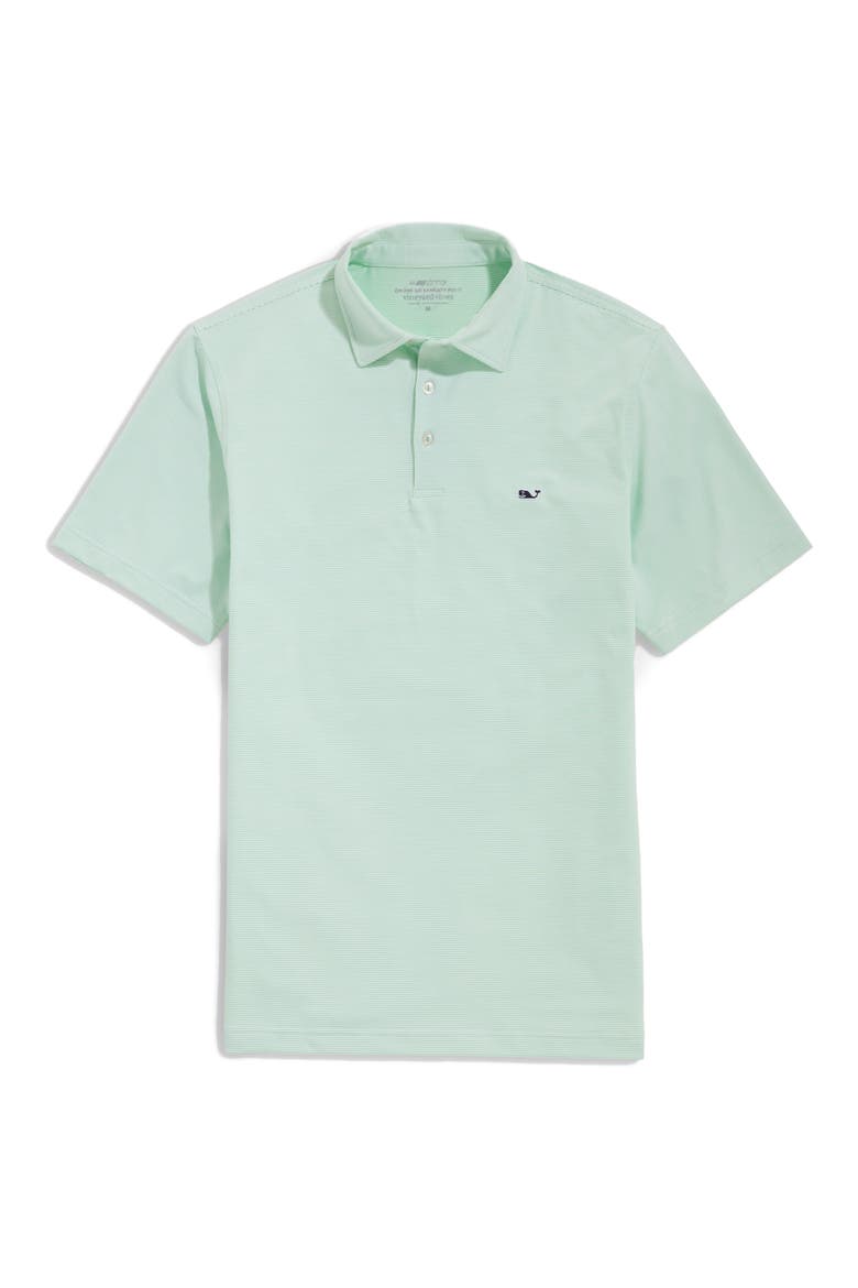 St. Jean Stripe Sankaty Performance Polo, Alternate, color, WHITE CAP / CHIVE