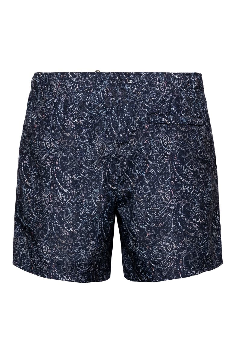 Bandana Print Swim Trunks, Alternate, color, BLUE