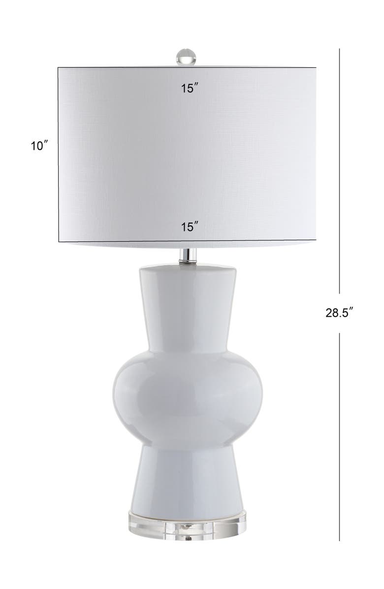 JONATHAN Y Julia 28.5" Ceramic LED Table Lamp, Alternate, color, White