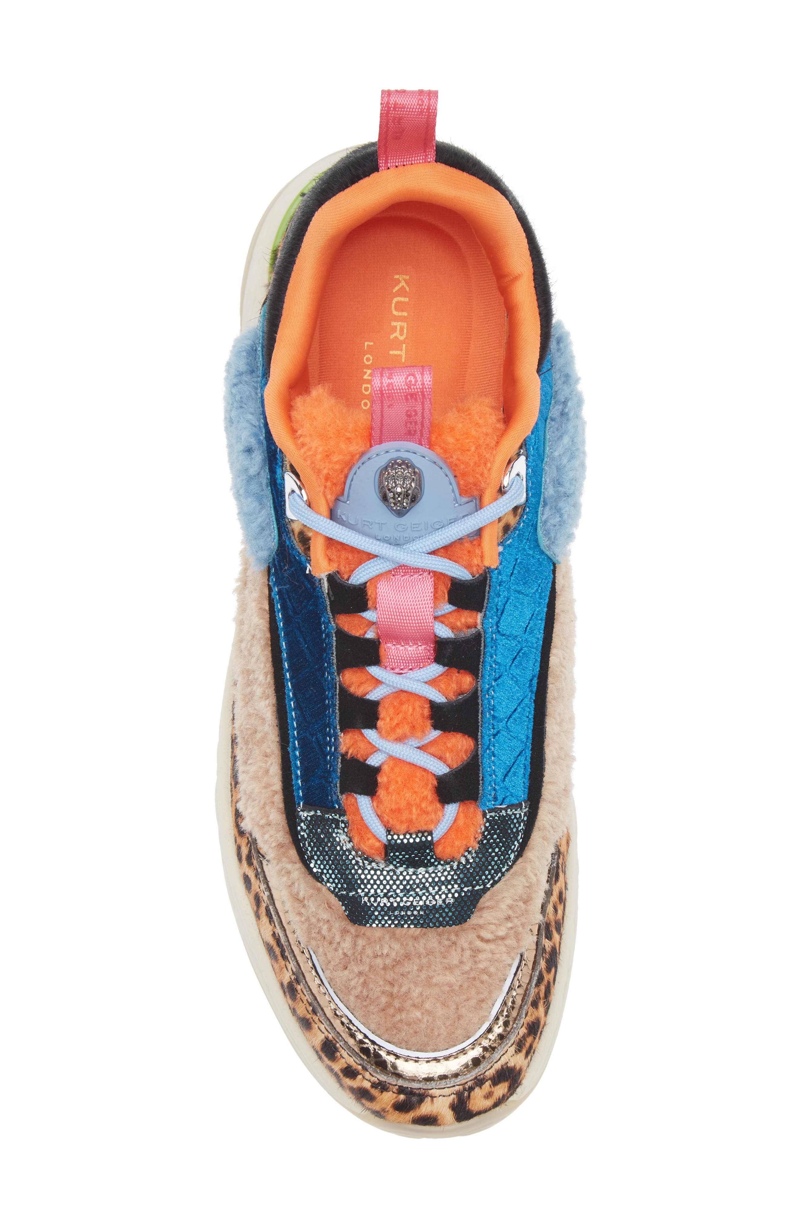 Kurt Geiger London Kensington Faux Shearling Panel Sneaker, Alternate, color, Brown/ Oth