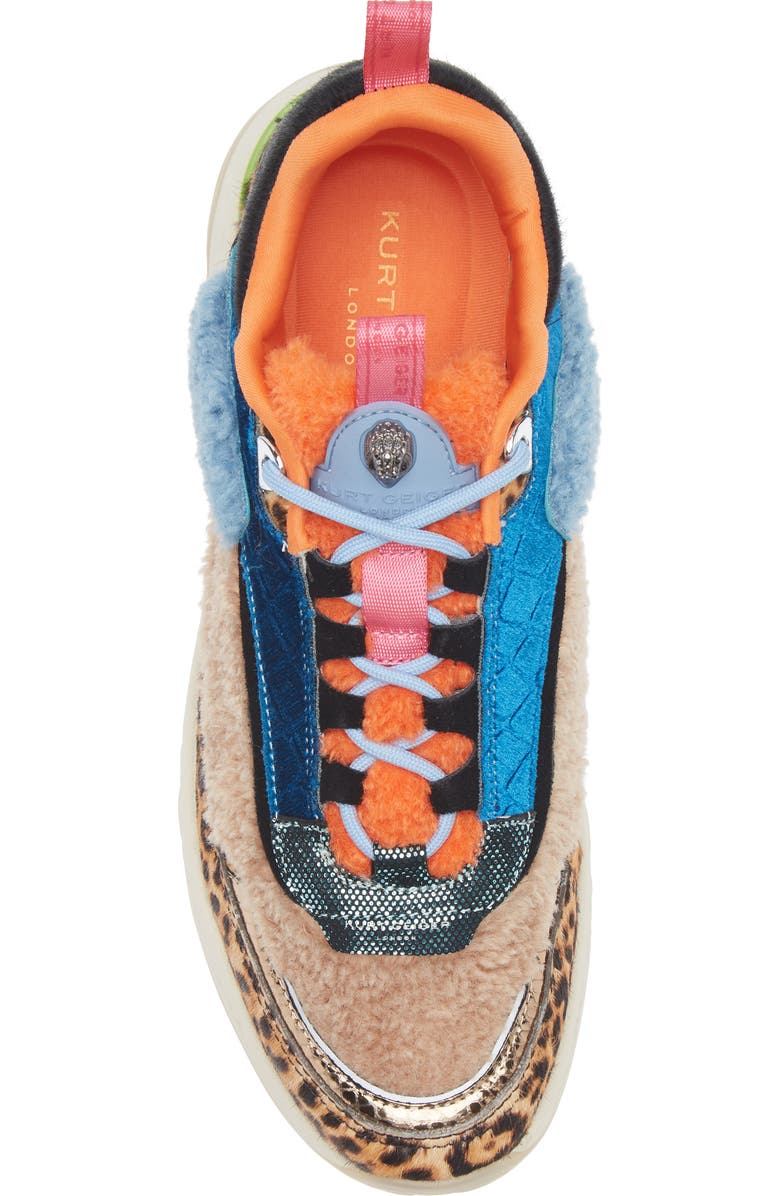 Kurt Geiger London Kensington Faux Shearling Panel Sneaker, Alternate, color, Brown/ Oth