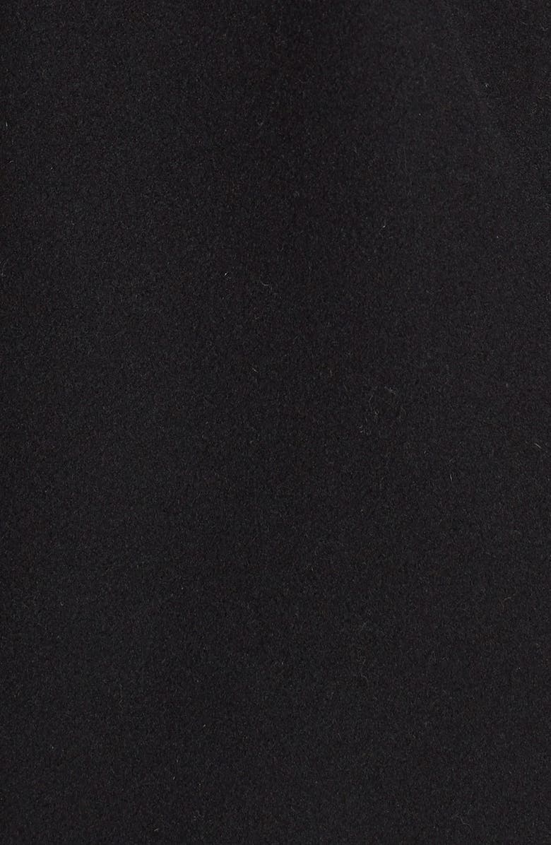 Elie Tahari 'Greece' Leather Sleeve Wool Coat, Alternate, color, 