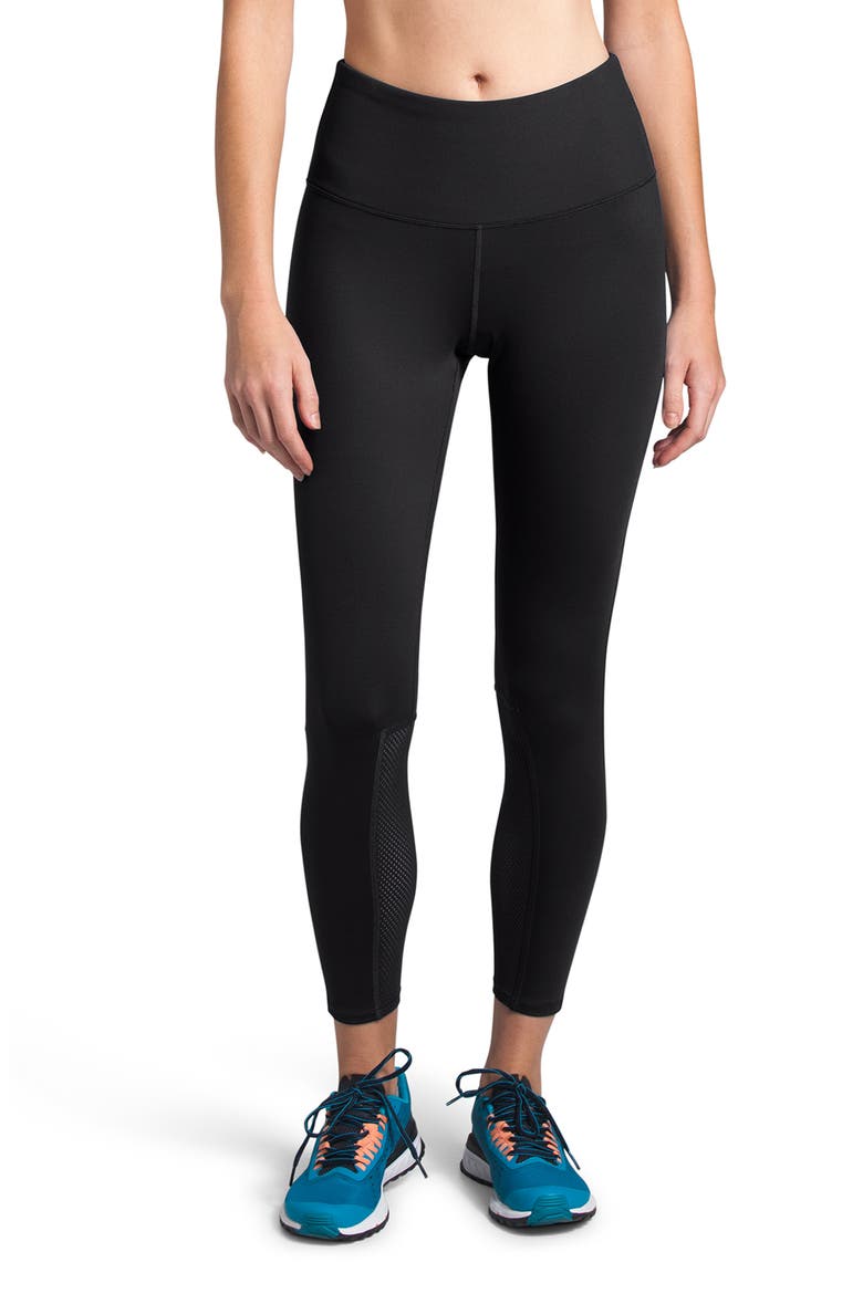 Active Trail Mesh 7/8 Leggings, Main, color, BLACK