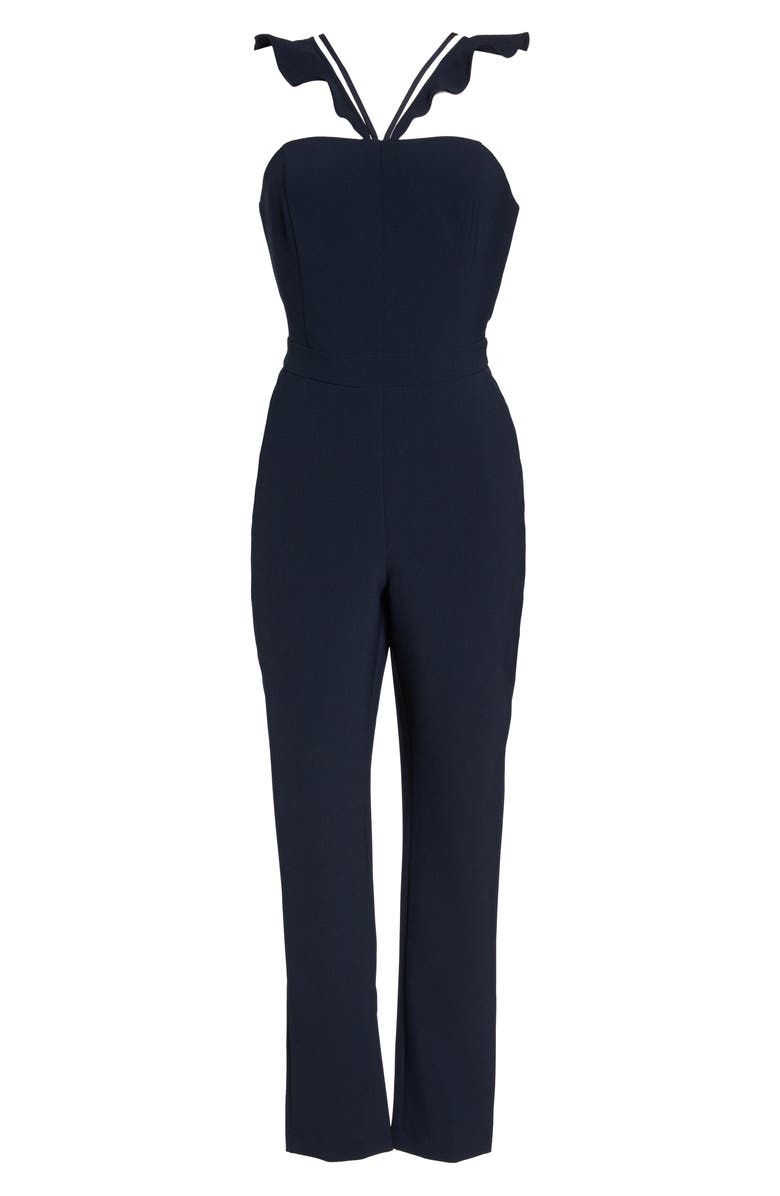 Adelyn Rae Flutter Neck Jumpsuit, Alternate, color, 