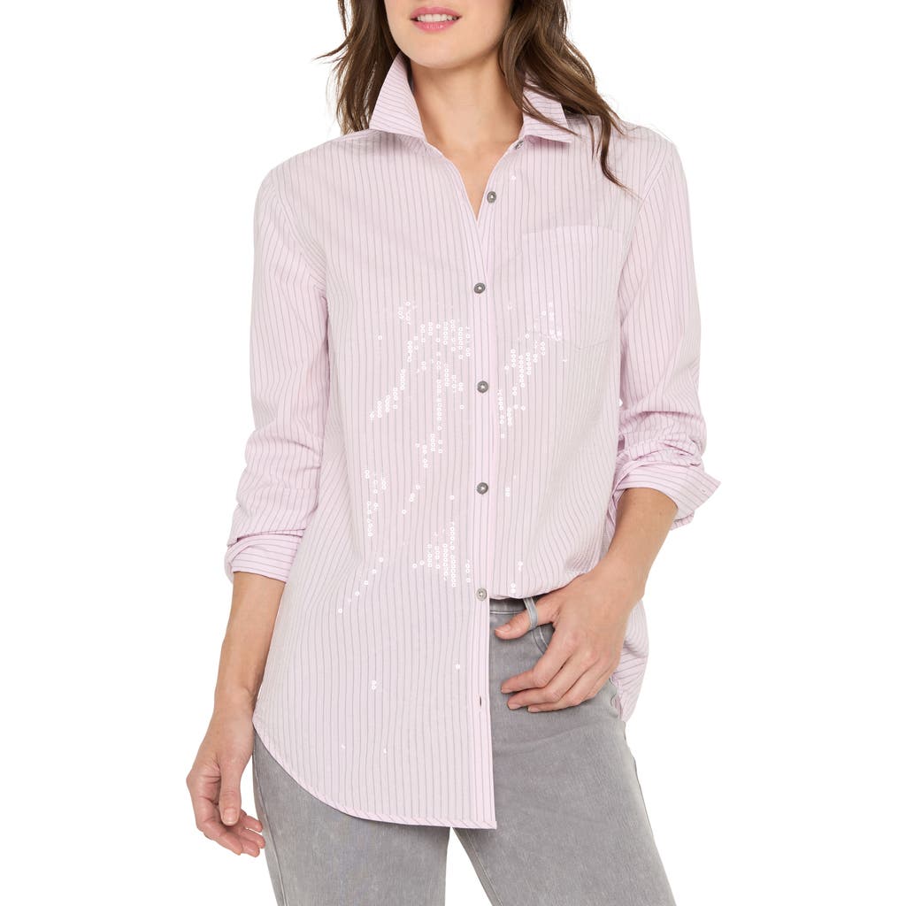 Nic + Zoe Nic+zoe Subtle Shine Blouse In Pink