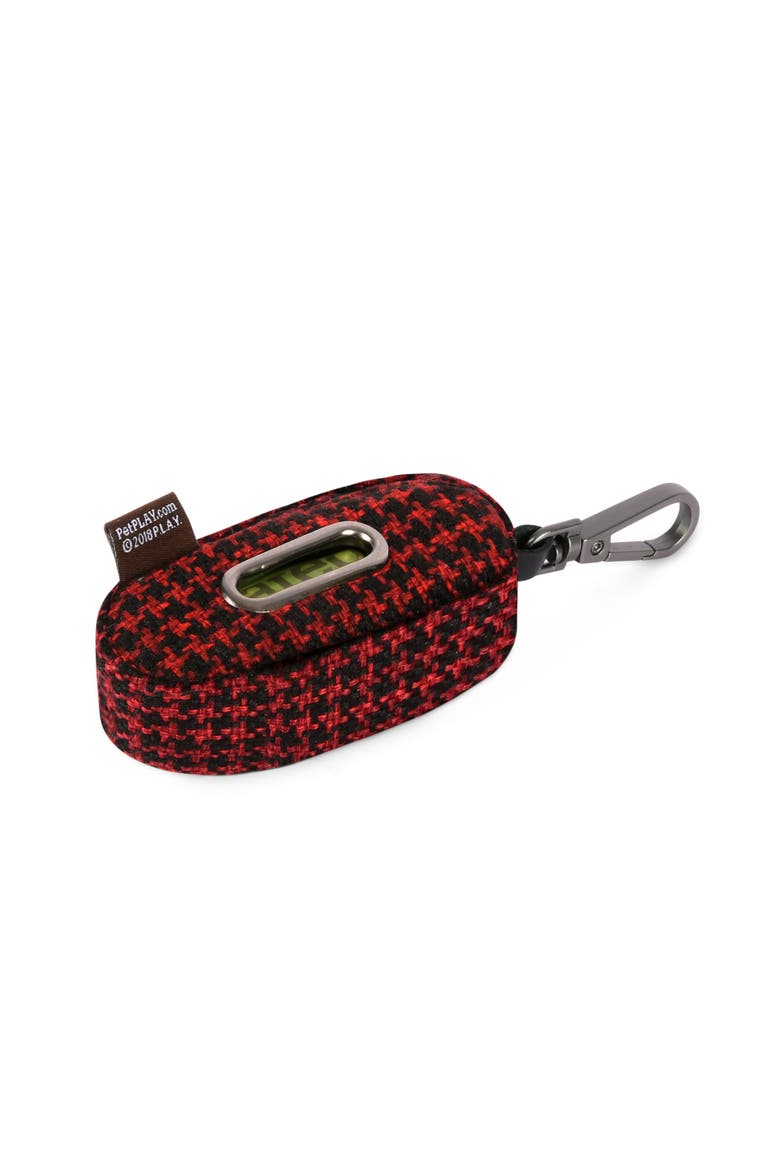 Proper Pup Poop Bag Dispenser, Houndstooth Red, Clipon, 15 Bags, Alternate, color, Multicolored
