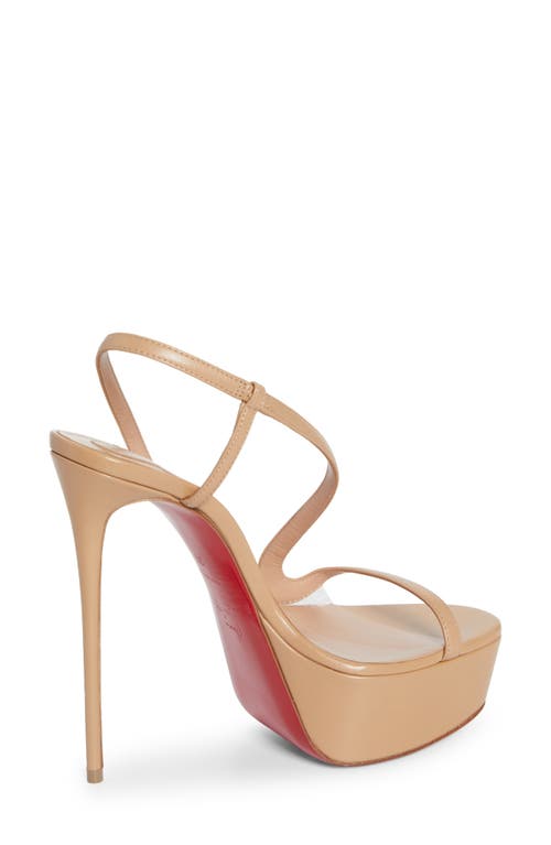 Christian Louboutin Rosalie Red Sole Platform Slingback Sandals In Blush