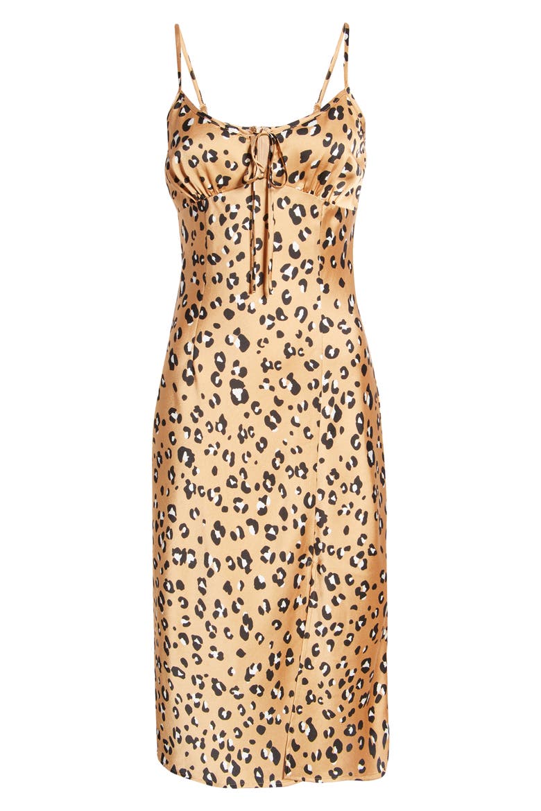 Known to Be Wild Slipdress, Alternate, color, TAN LEOPARD