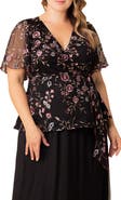 Kiyonna Rosalie Embroidery Wrap Top
