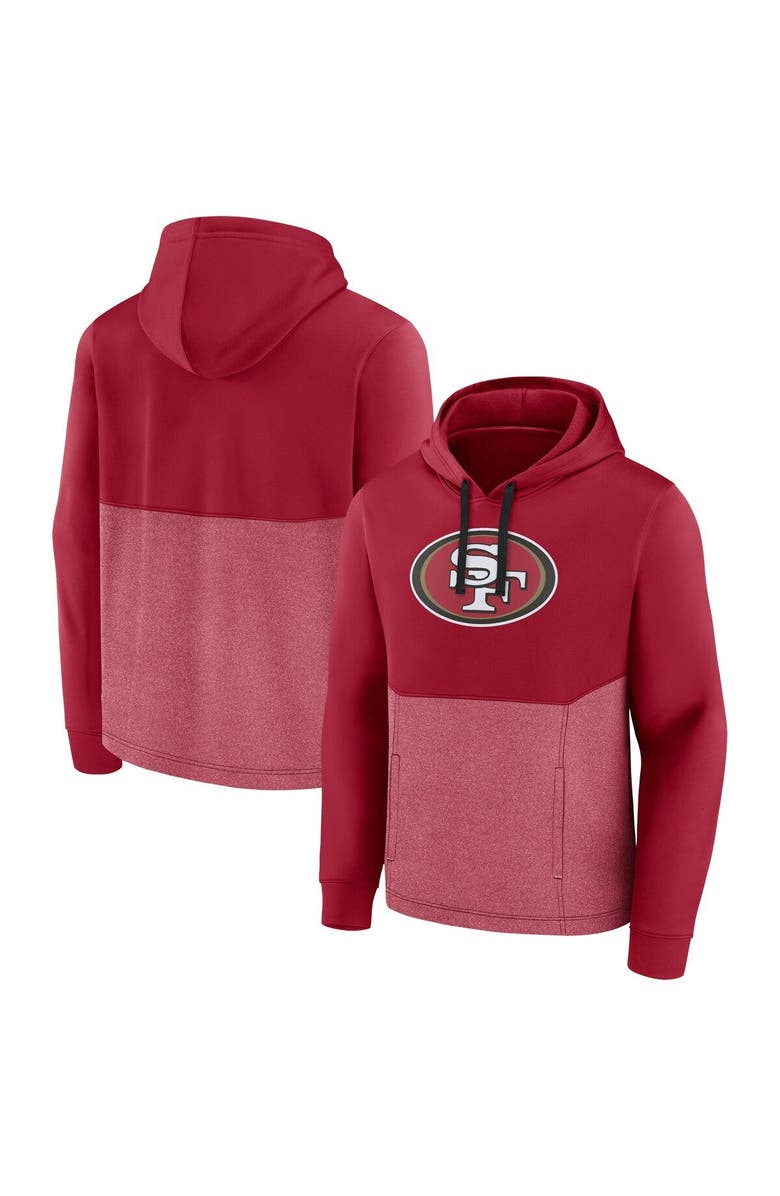 FANATICS Men's Fanatics Branded Scarlet San Francisco 49ers Winter Camp Pullover Hoodie, Main, color,
