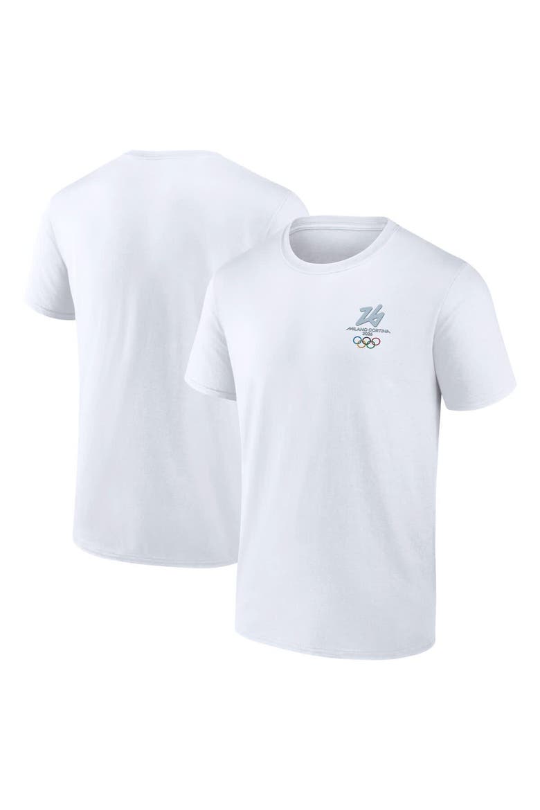 Men's Fanatics White Milano Cortina 2026 Winter Olympics Essentials T-Shirt, Main, color, White