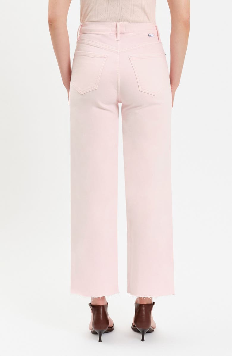 DAZE Pleaser High Waist Raw Hem Crop Jeans, Alternate, color, Think Pink