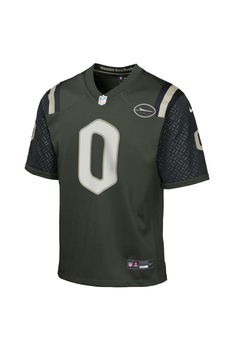 Youth Nike Braelon Allen Gotham Green New York Jets 2025 Rivalries Collection Game Jersey, Alternate, color, Green