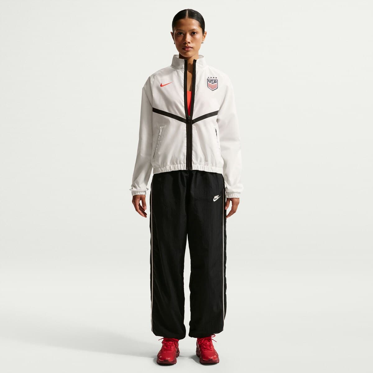 Women's Nike White USMNT 2026 Anthem Dri-FIT Full-Zip Jacket