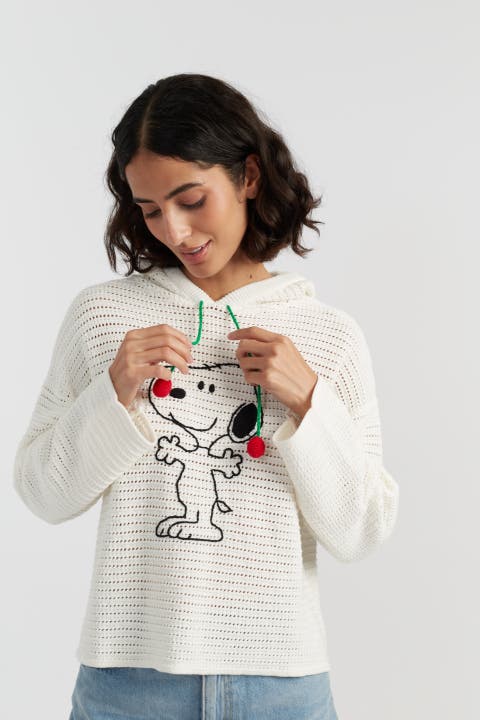 Cotton Snoopy Crochet Hoodie