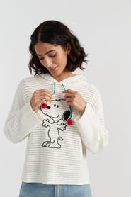 Chinti & Parker Cotton Snoopy Crochet Hoodie