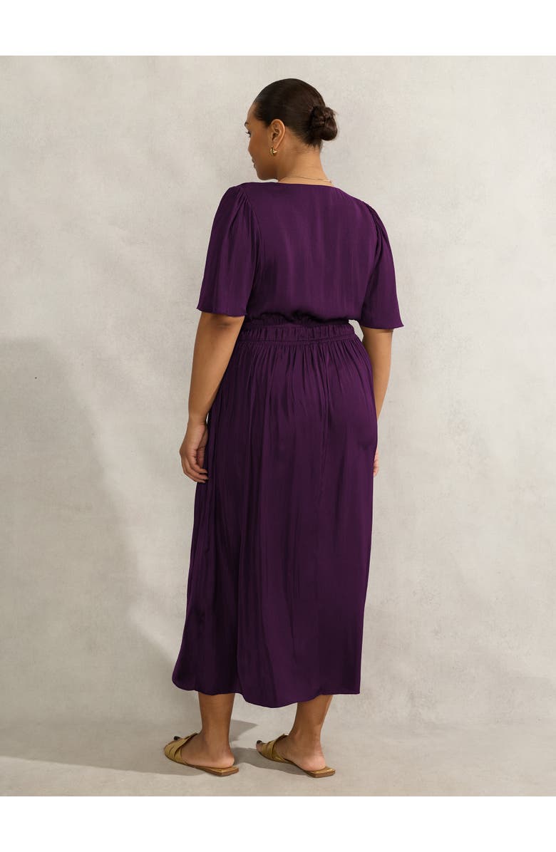 Live Unlimited V-Neck Flutter Sleeve Dress, Alternate, color, Purple