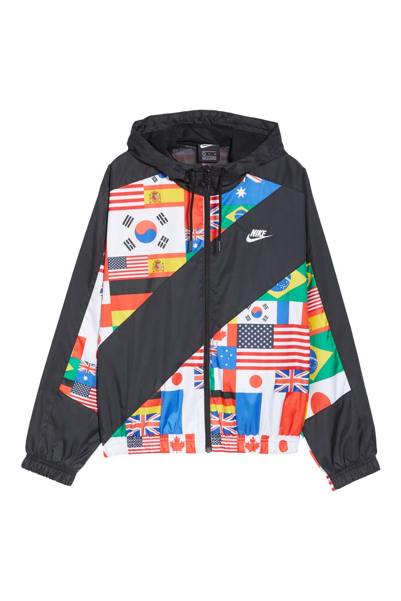 Hooded Woven Jacket, Alternate, color, BLACK