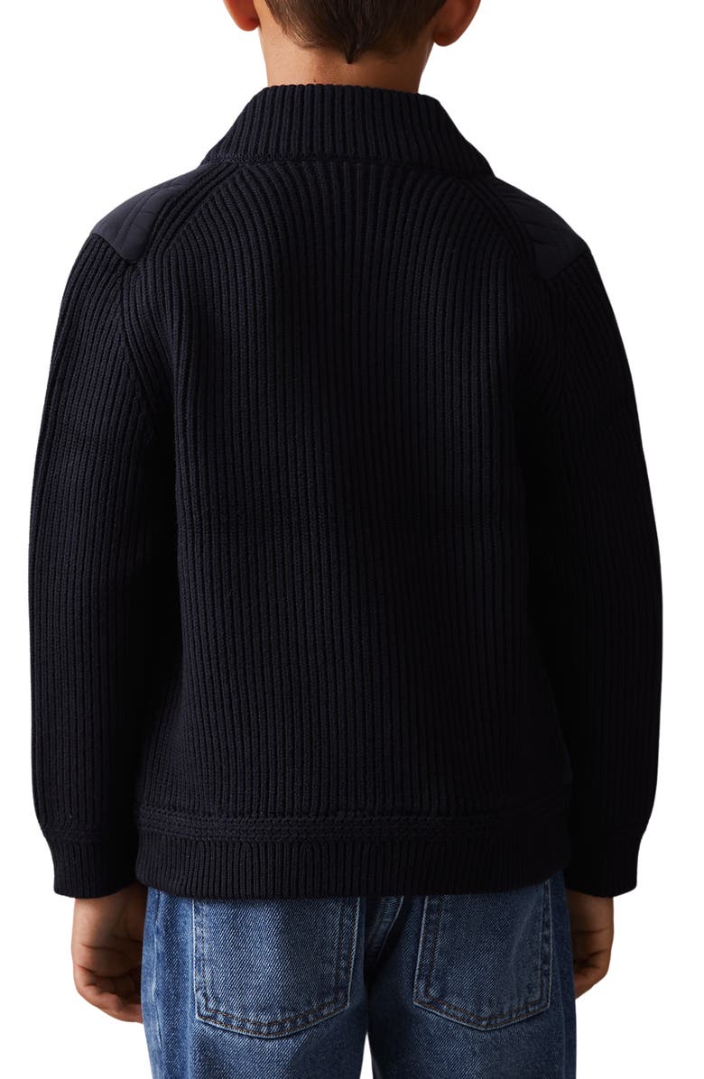 Reiss Kids' South End Jr. Quilted Zip-Up Varsity Jacket, Alternate, color,