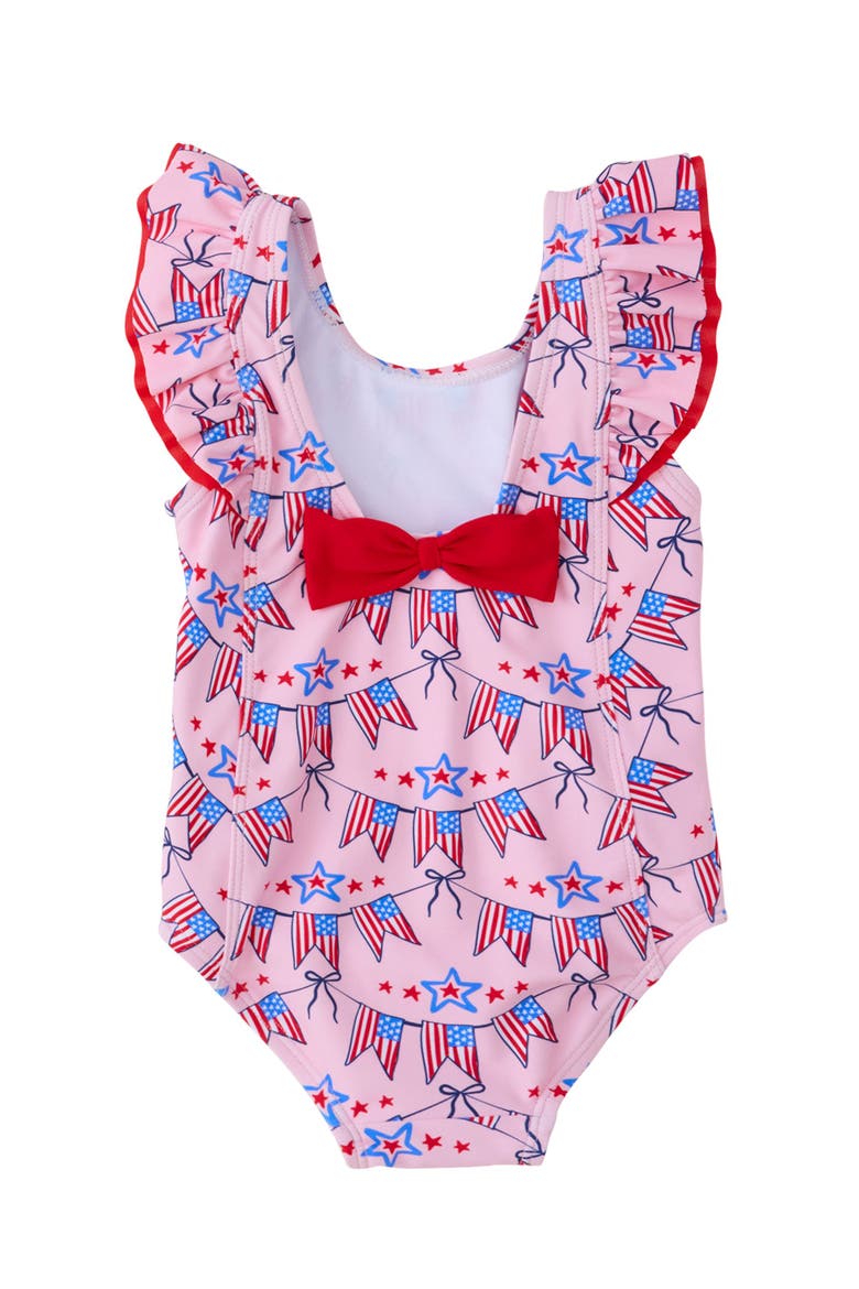 Baby Girls UPF50+ Waterfall One Piece, Alternate, color, American Sweetheart