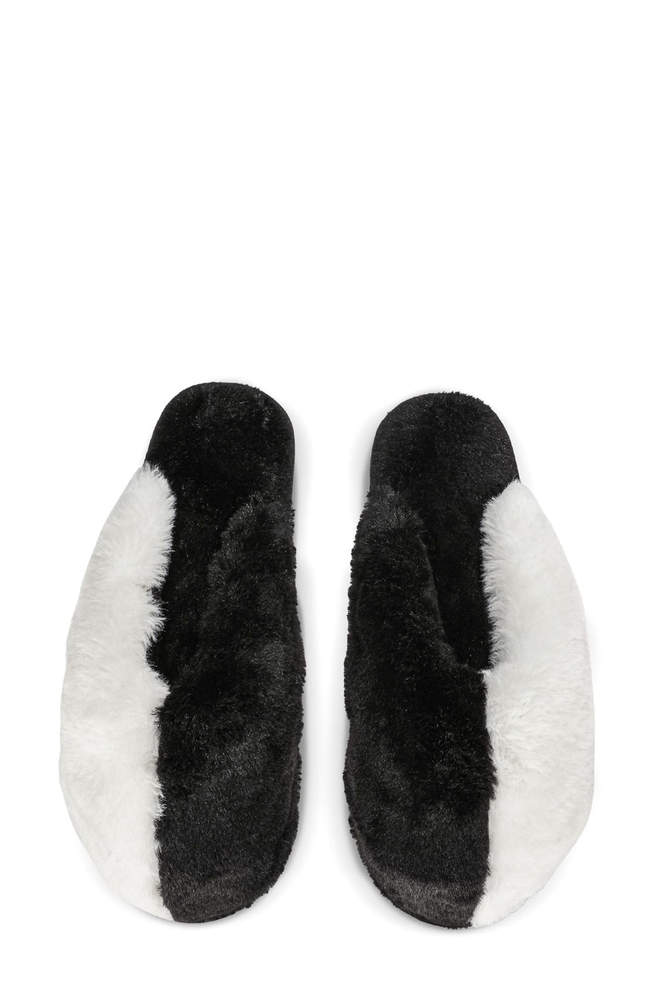 MeMoi Colorblock Slipper, Alternate, color, Black-White