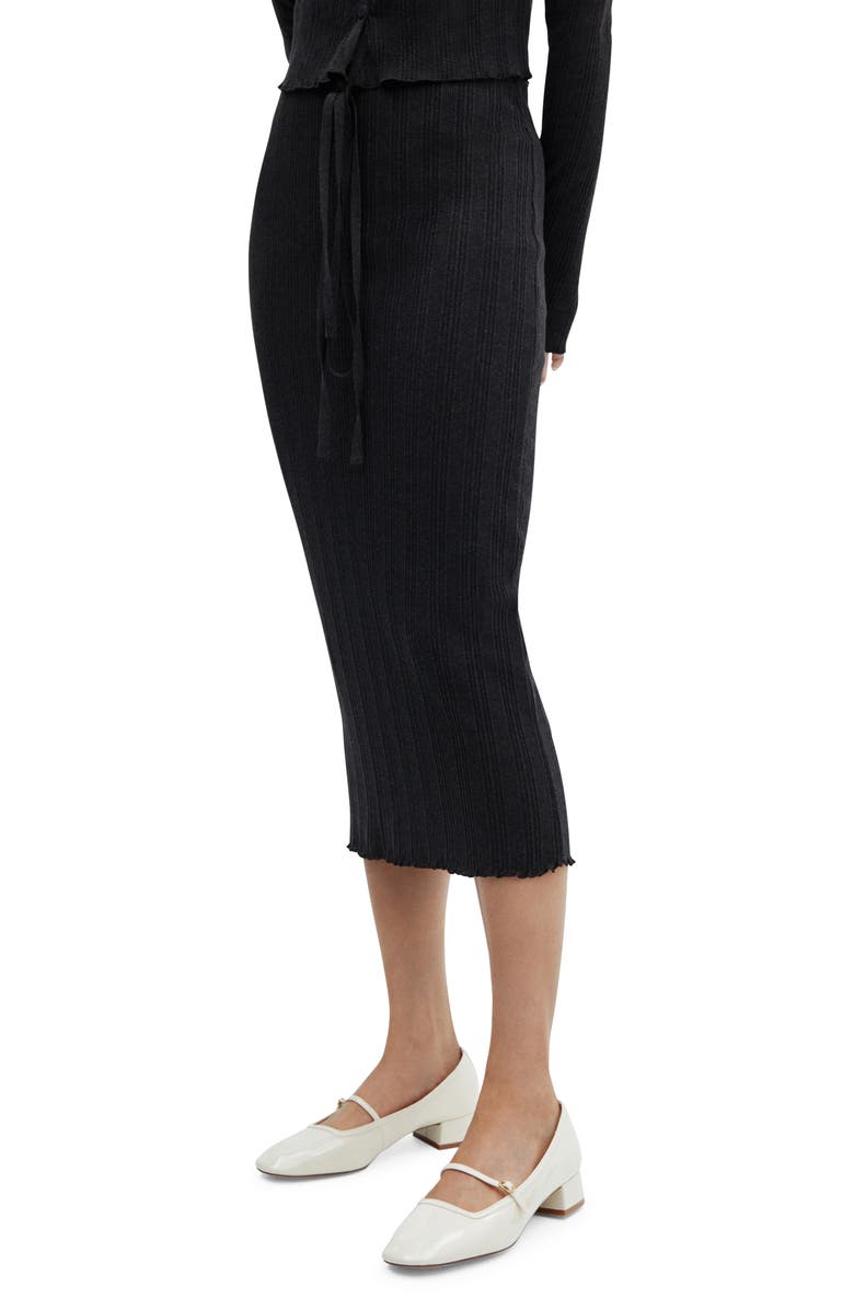MANGO Rib Midi Sweater Skirt, Main, color,