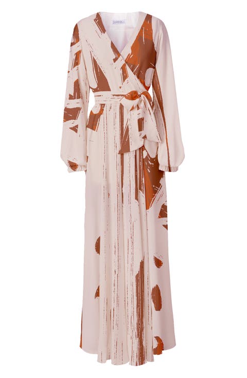 Marieme Long Sleeve Wrap Dress