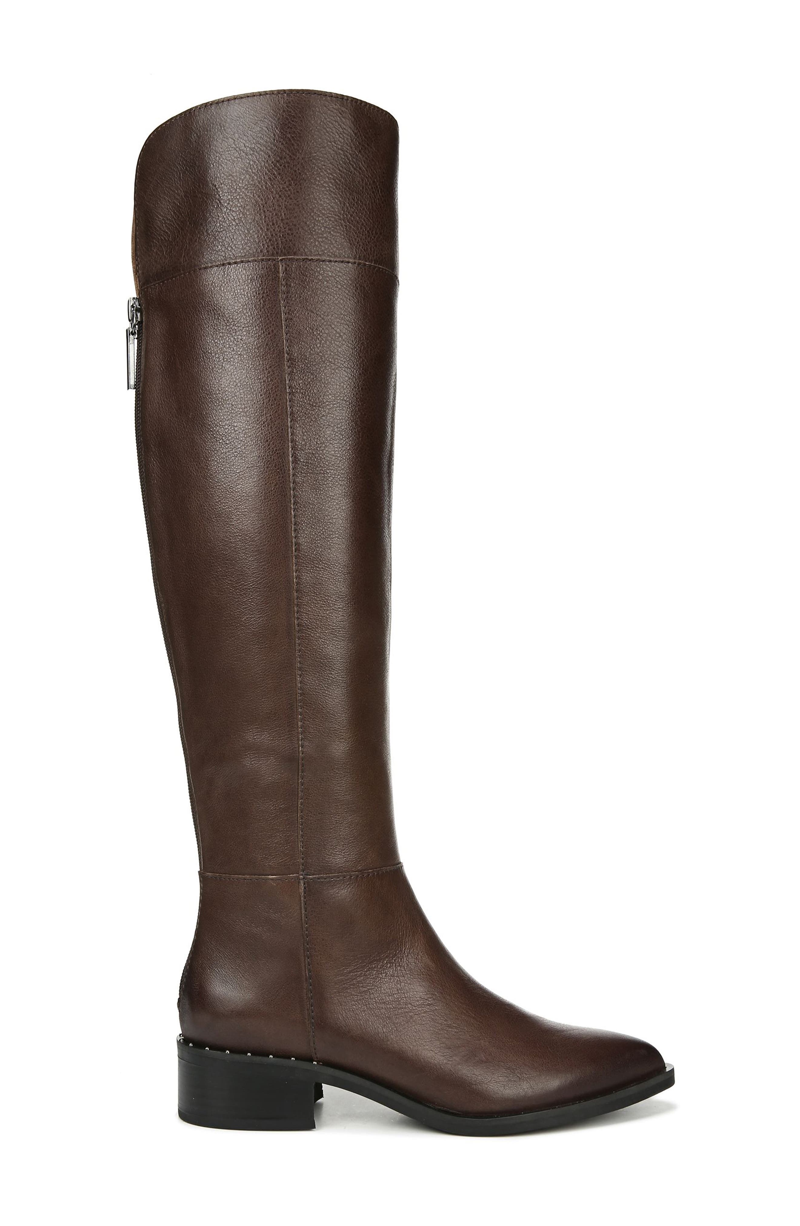 Daya Knee High Boot, Alternate, color, BROWN LEATHER