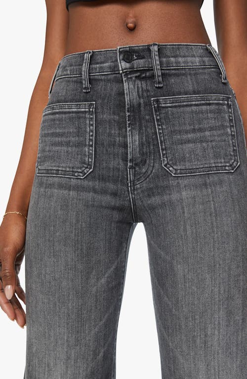 Mother The Hustler Roller Ankle Flare Leg Jeans In Gray