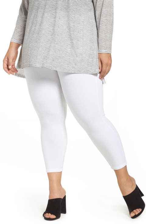 ̀ Toothpick Crop Denim Leggings (Plus Size)