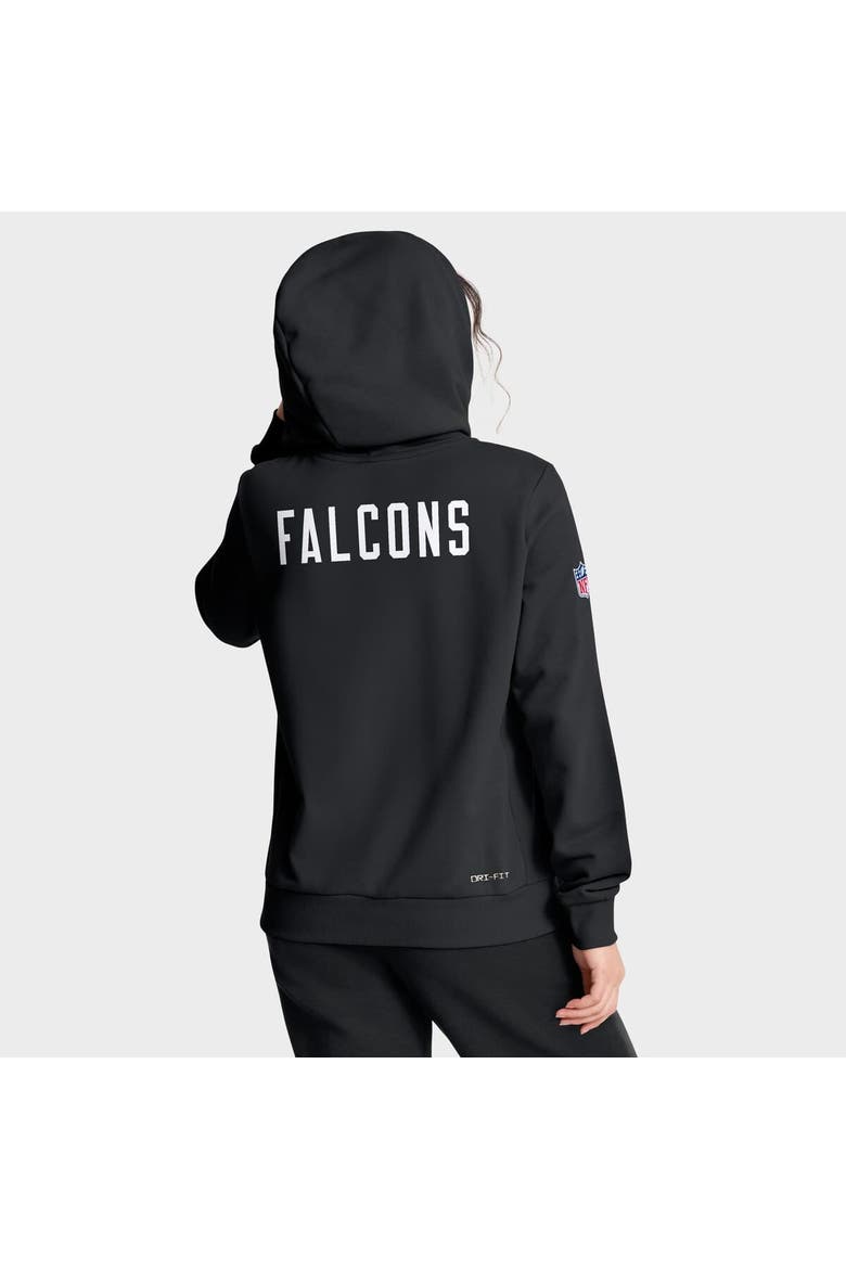 Women's Nike Black Atlanta Falcons Throwback Sideline Standard Issue Dri-FIT Hoodie, Alternate, color, Black