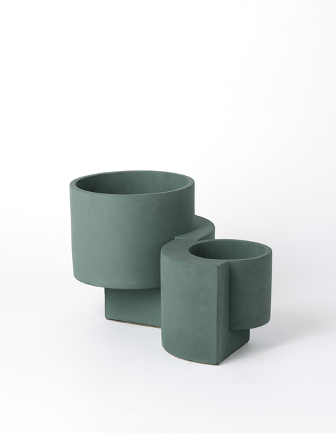 Platform Planter Concrete Set of 2