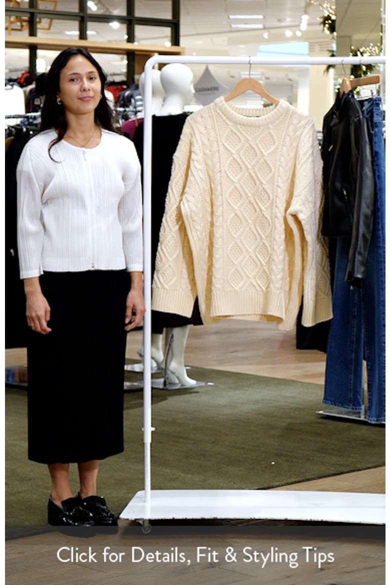 Gigi Oversize Cable Stitch Sweater video