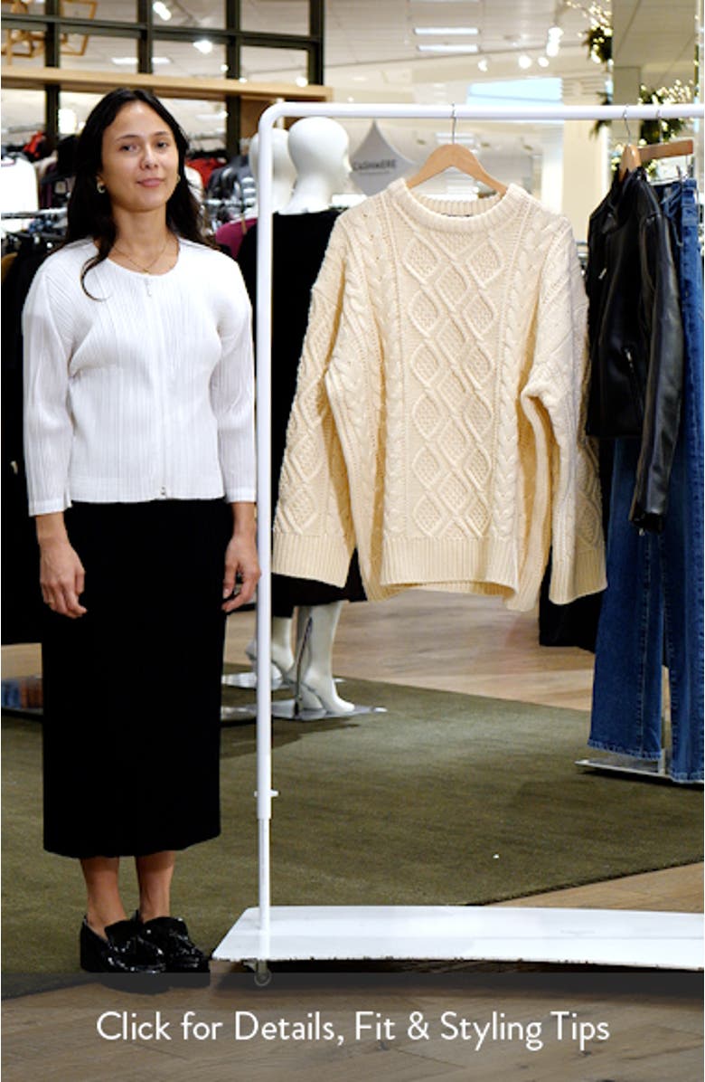 Gigi Oversize Cable Stitch Sweater, sales video thumbnail