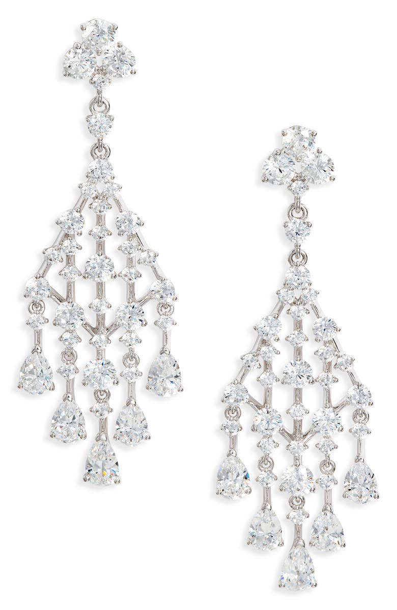 Nadri Evie Chandelier Earrings, Main, color, 