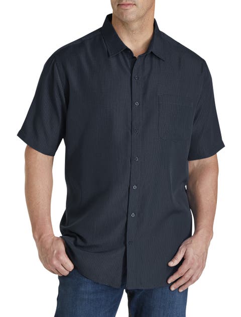 Microfiber Comfort Grid Sport Shirt