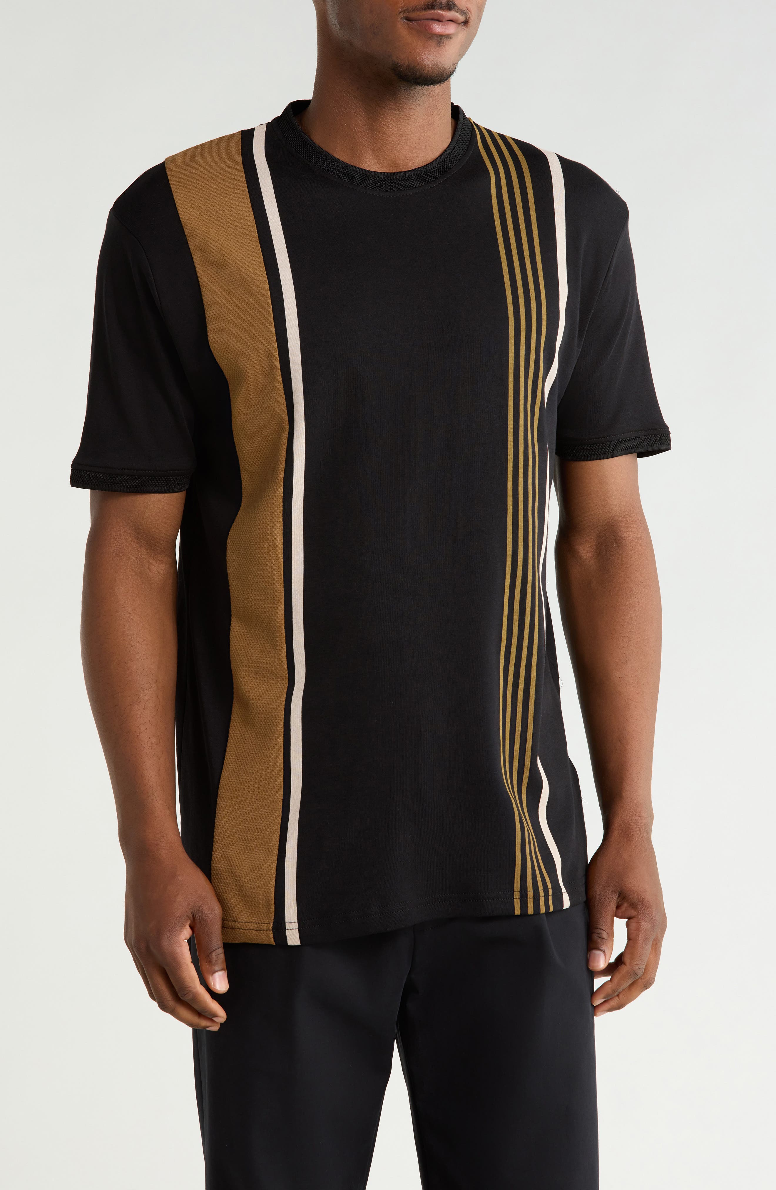 Cactus Man Textured Stripe Short Sleeve T-Shirt