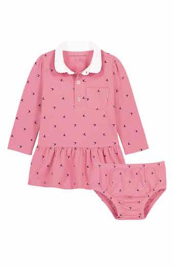 Logo Long Sleeve Polo Dress & Bloomers Set