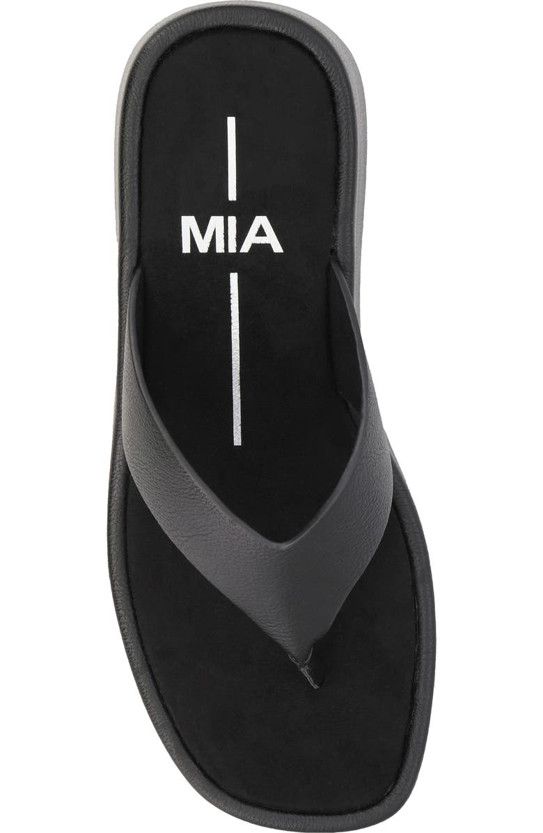 MIA Niccola Platform Wedge Flip Flop, Alternate, color, Black