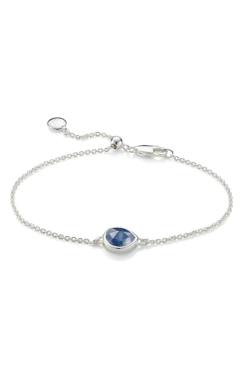 Monica Vinader Siren Semiprecious Stone Bracelet, Main, color, Silver/ Kyanite