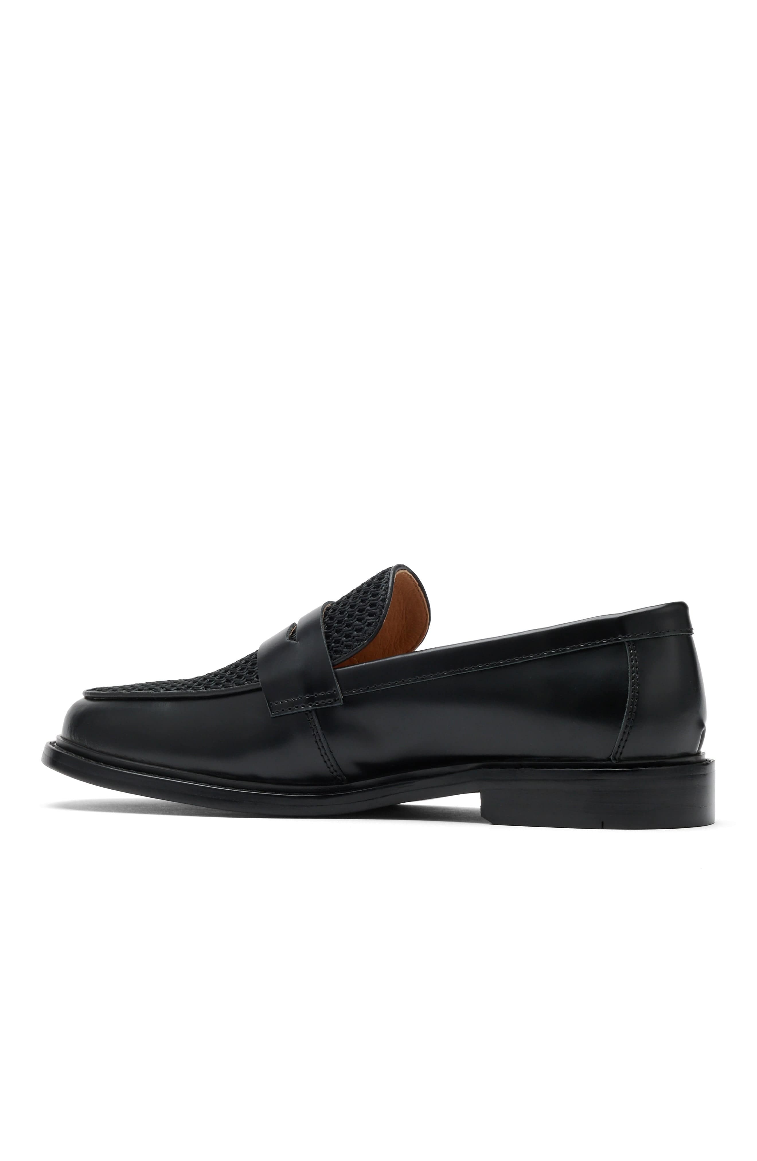 MARC NOLAN Ms. Calum Leather Penny Loafers, Alternate, color, Black
