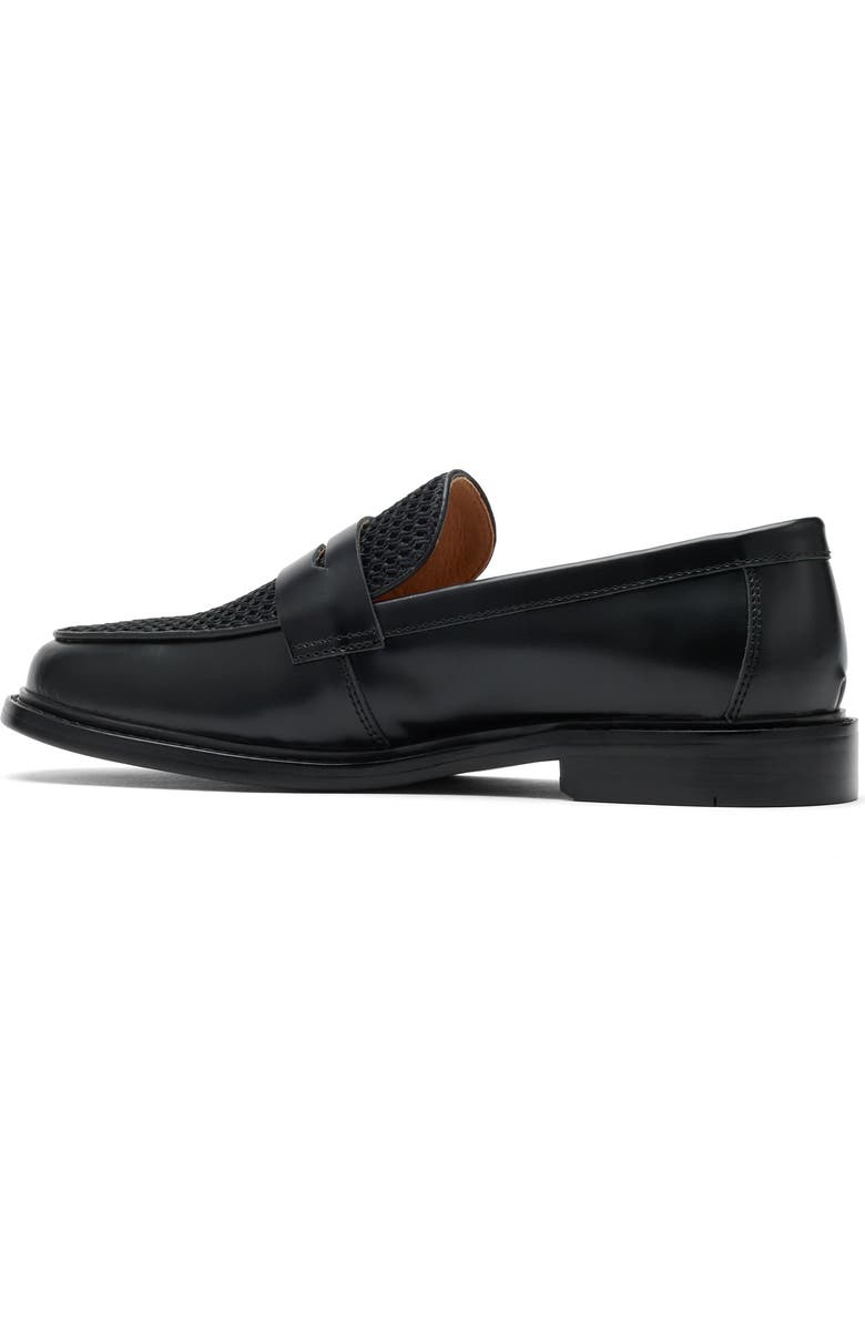 MARC NOLAN Ms. Calum Leather Penny Loafers, Alternate, color, Black